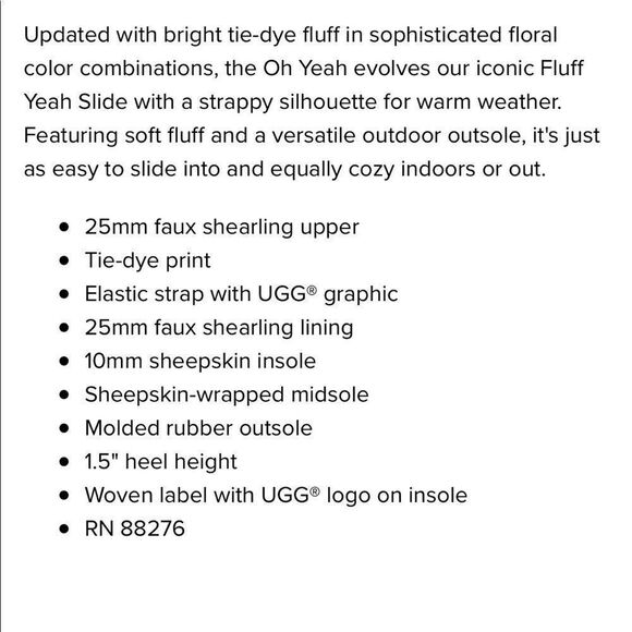 Ugg Oh Yeah Tie Dye Slides - Picture 10 of 10